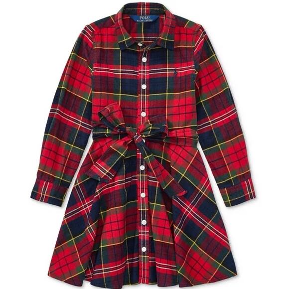 Polo Ralph Lauren Other - POLO RALPH LAUREN Flannel Cotton christmas Shirtdress, 
Sz6X (* belt is missing)
